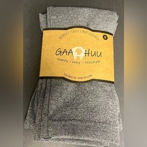 GAA HUU- Womens Lined leggings, Grey, New in package,‎ Size Medium